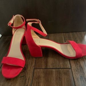 Red Chunky Heels